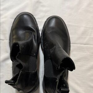 Black Leather Ankle Boots